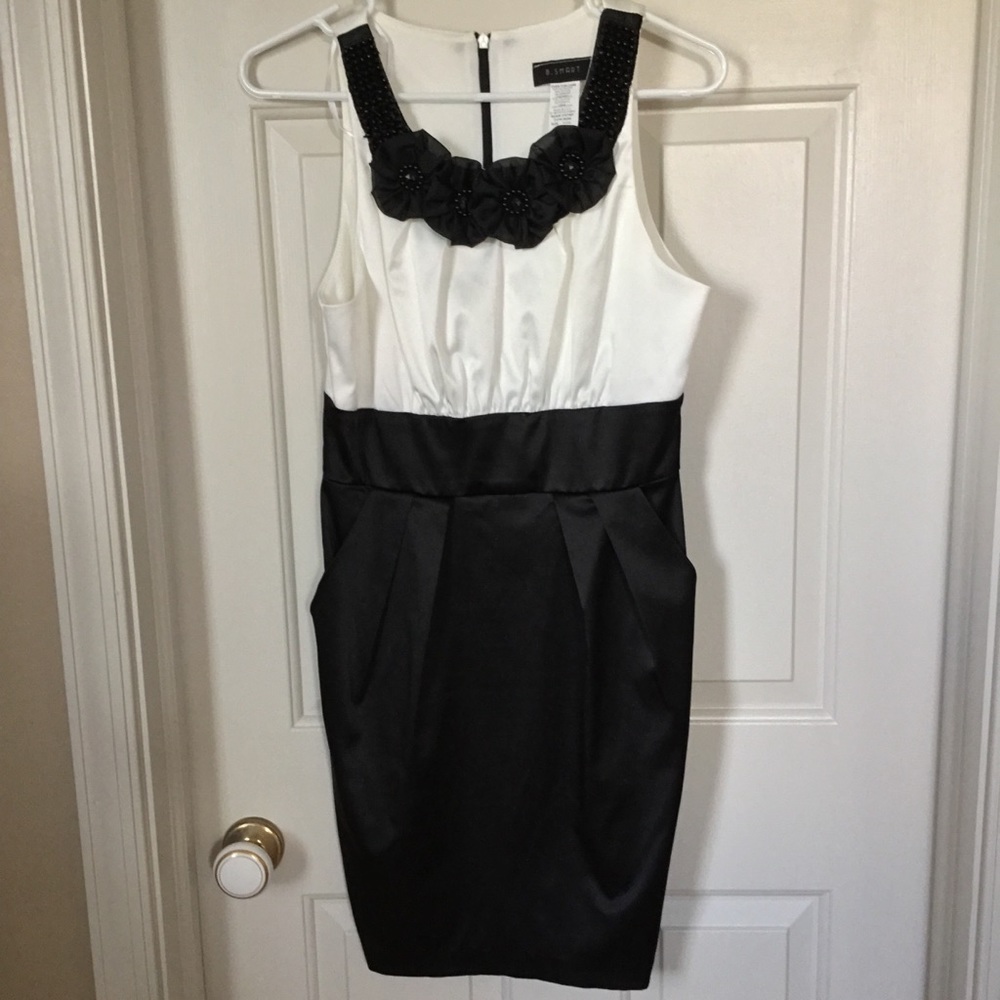 B Smart Satin Rosette Dress 11/12